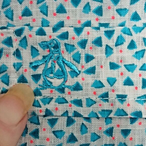 Penguin Slim Fit Blue XXL Short Sleeve Business Casual, Minimalist, Chic Shirt. - Picture 4 of 16